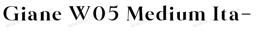 Giane W05 Medium Ita字体转换